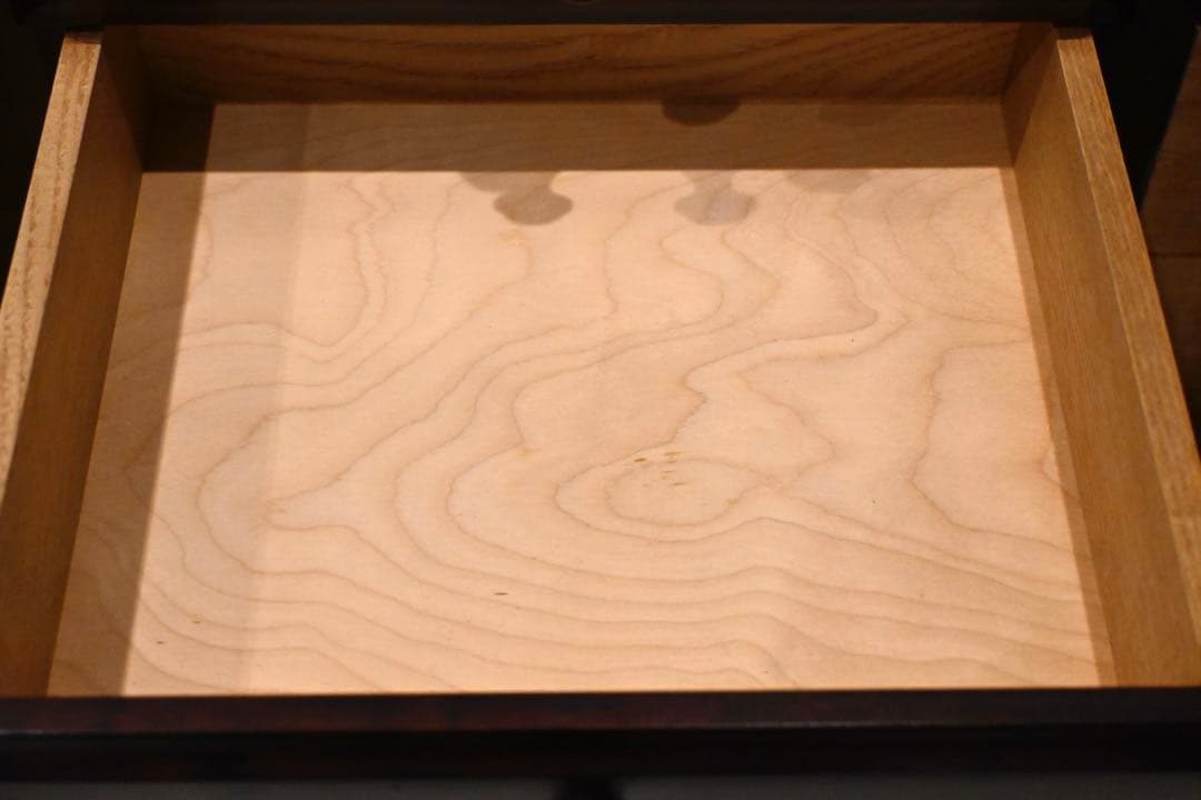 直接引取り可　民芸家具　ダークブラウン6段チェスト