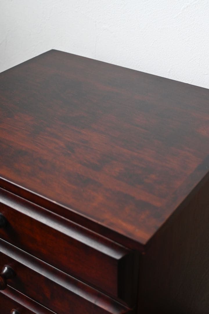 直接引取り可　民芸家具　ダークブラウン6段チェスト