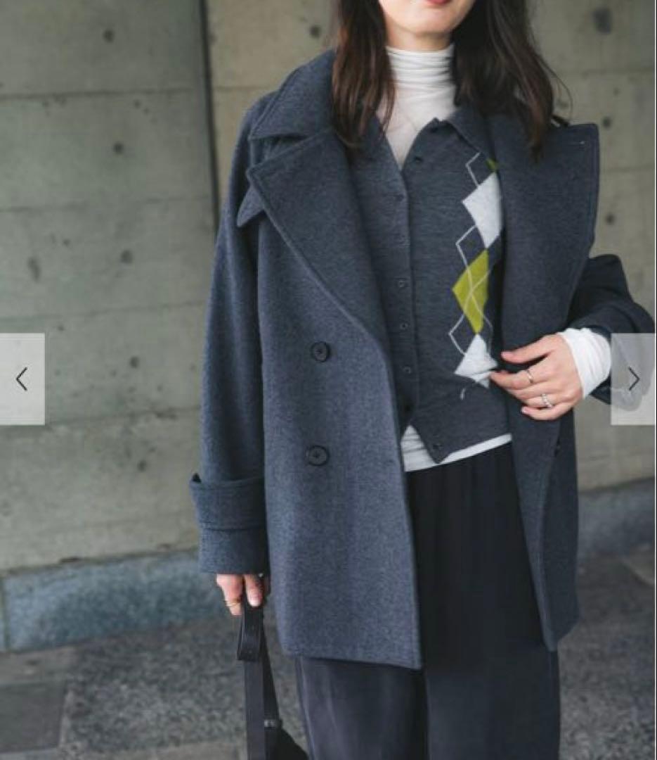 チャコール　新品タグ付き　スーパー100メルトンPコート　アーバンリサーチ