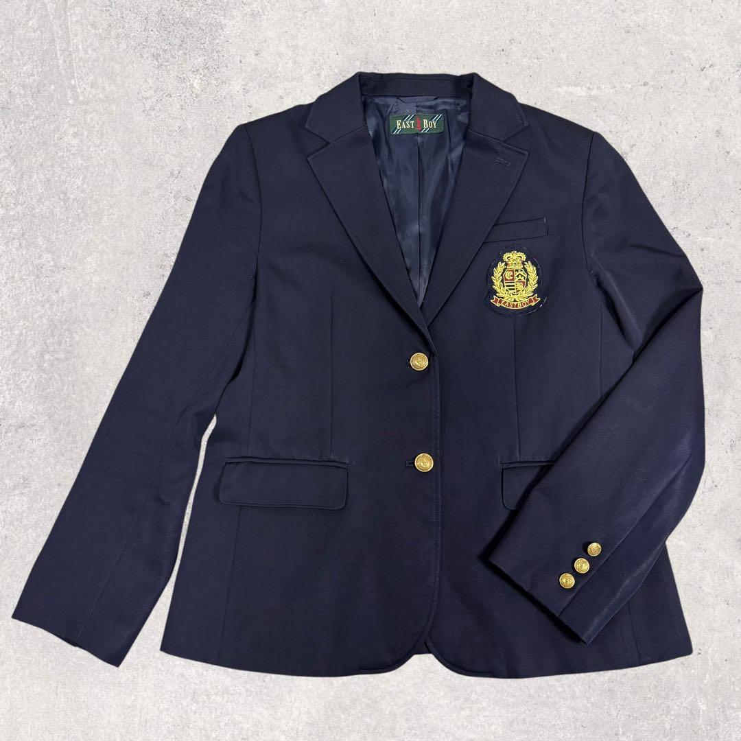 EASTBOY 紺ブレ 13号 XL相当 金ボタン テーラードジャケット 濃紺