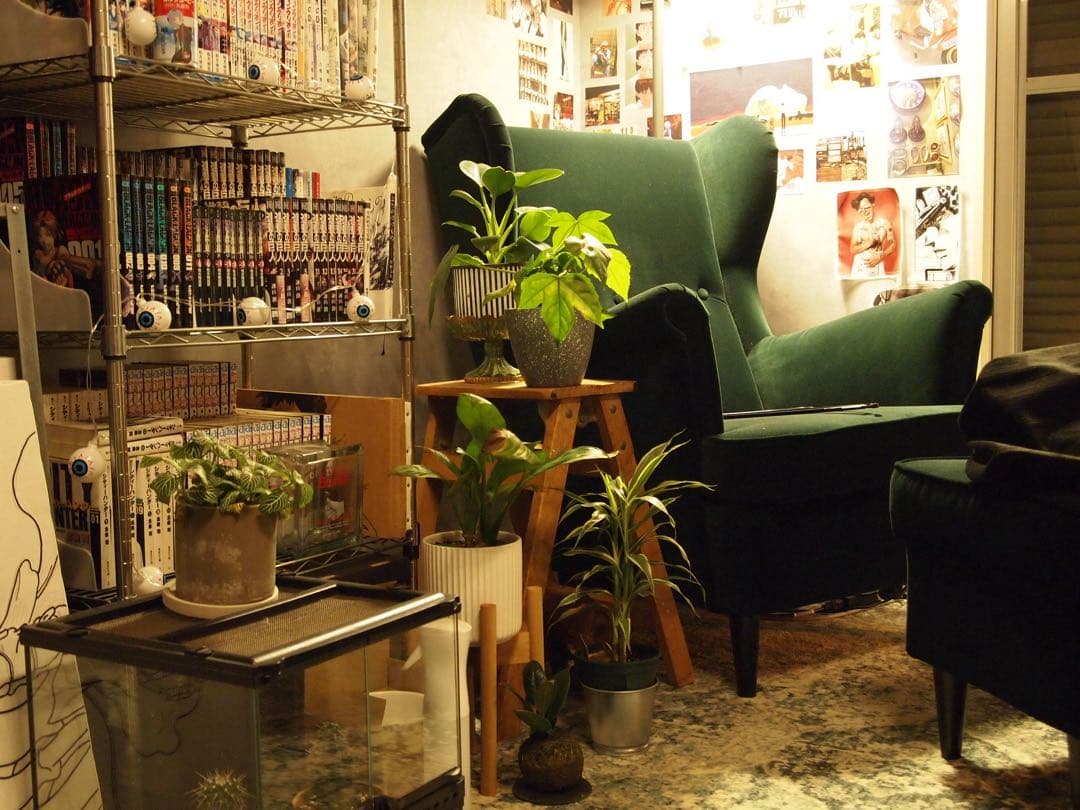 【IKEA ストランドモン アームチェア ＋ オットマン セット】グリーン