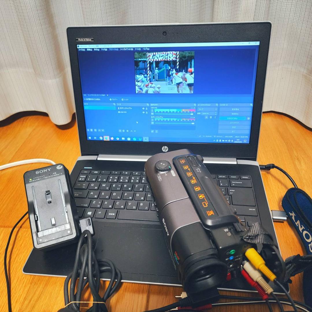 【動作確認済】SONY Hi8 高画質 ビデオカメラ CCD-TR3 セット