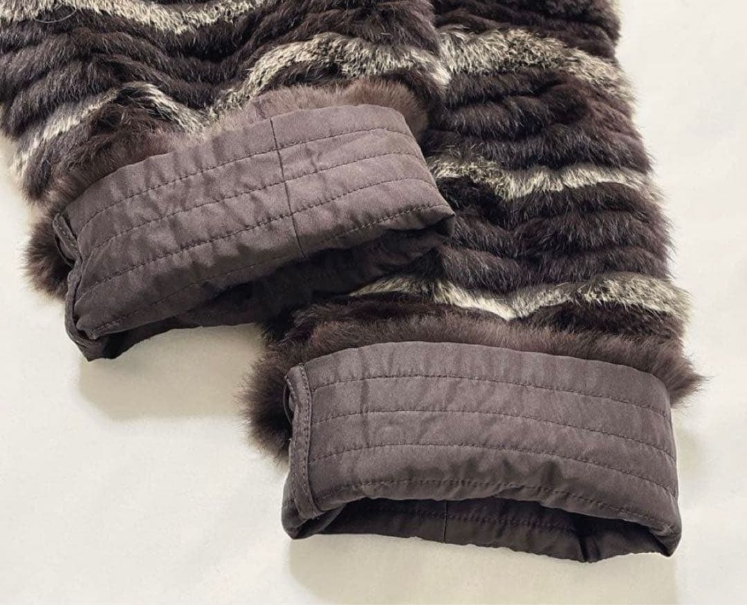 ARBORENTE定価10万程 高木ミンクリバーシブル シルク レッキスラビット