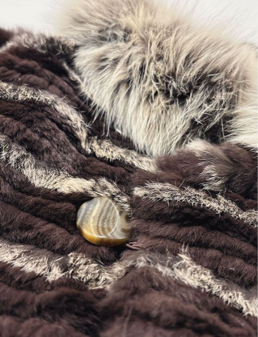 ARBORENTE定価10万程 高木ミンクリバーシブル シルク レッキスラビット