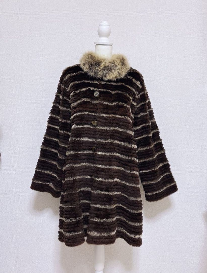 ARBORENTE定価10万程 高木ミンクリバーシブル シルク レッキスラビット