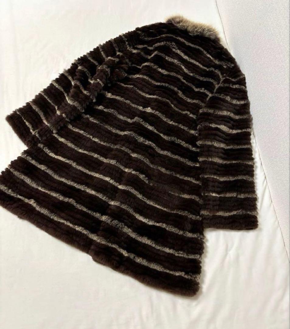 ARBORENTE定価10万程 高木ミンクリバーシブル シルク レッキスラビット