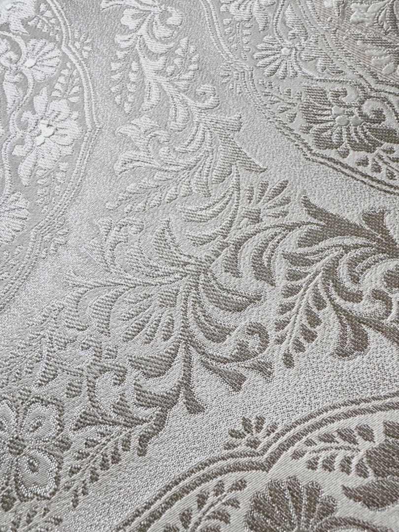 【訳あり特別価格】　正絹　袋帯　六通柄　正倉院華文　アラベスク　銀糸