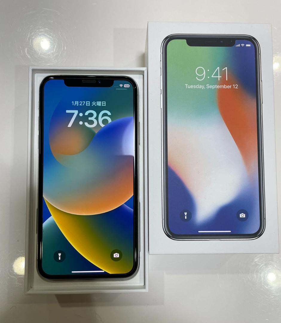 iphone X 64GB 美品　付属品付　バッテリー100%