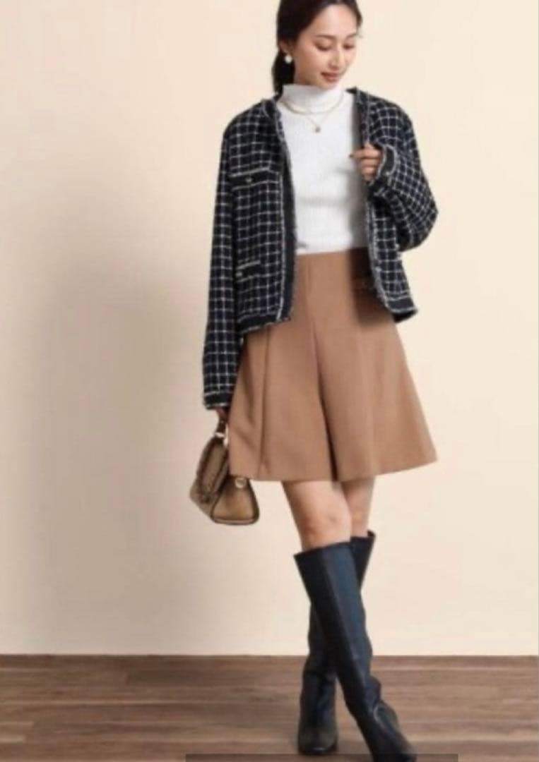 美品✨M フェンネル ツイードジャケット ノーカラージャケット FENNEL