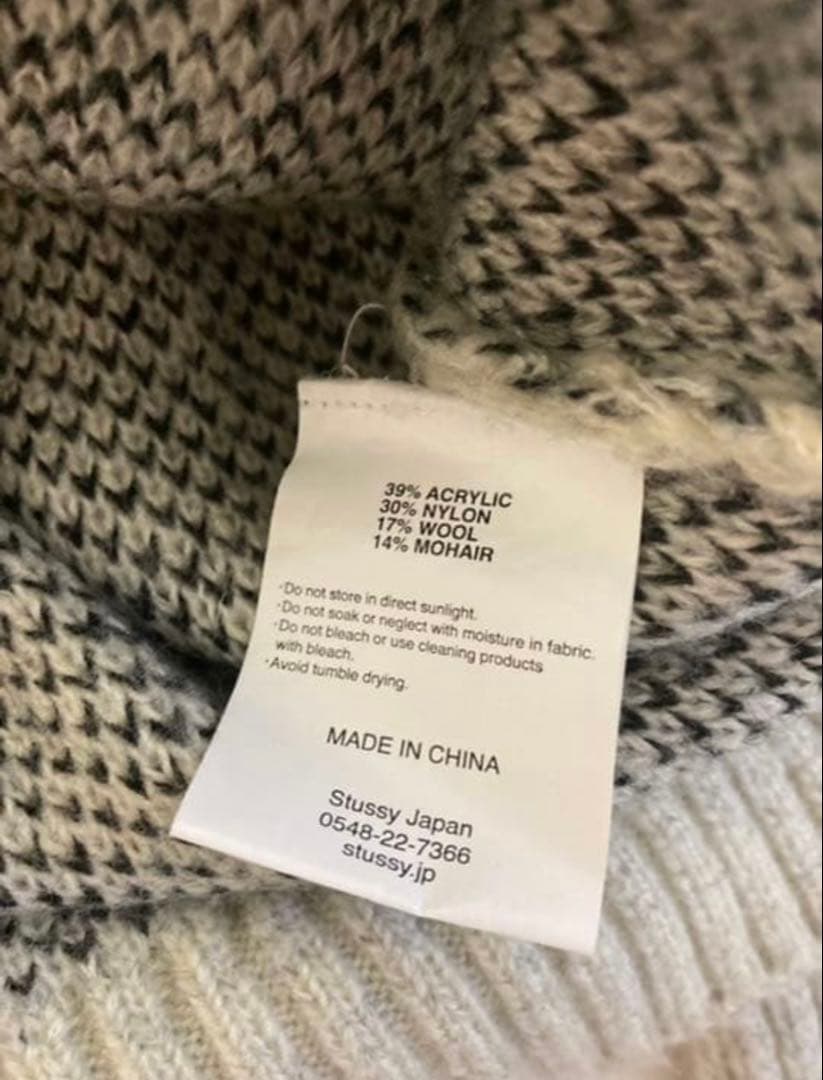 [美品・国内正規品] Stussy 8ボール モヘアニット サイズM