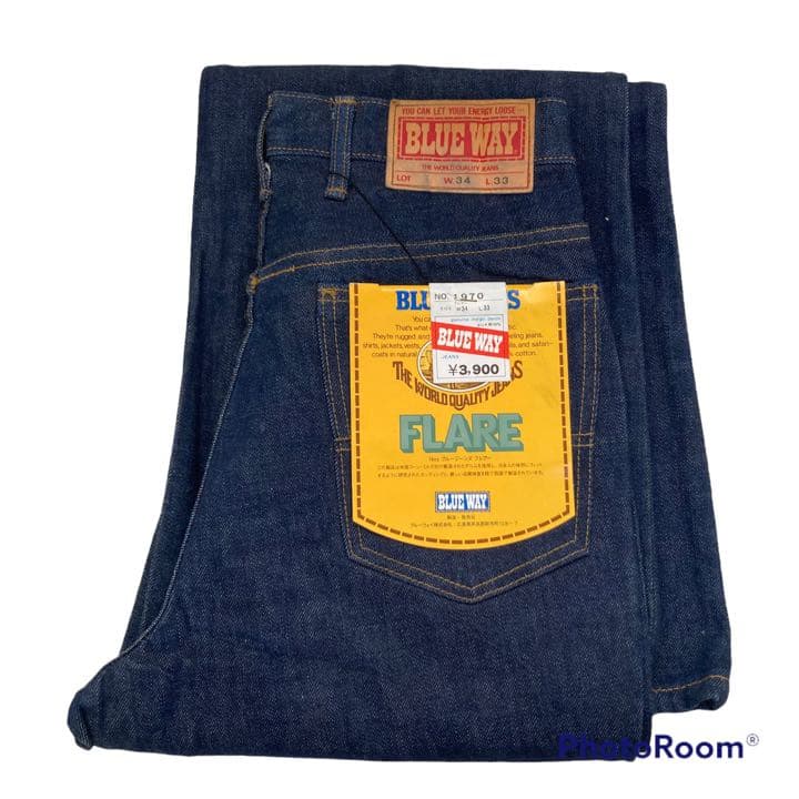 Blueway 70s デッドストック フレアデニム　ベルボトム 517 646