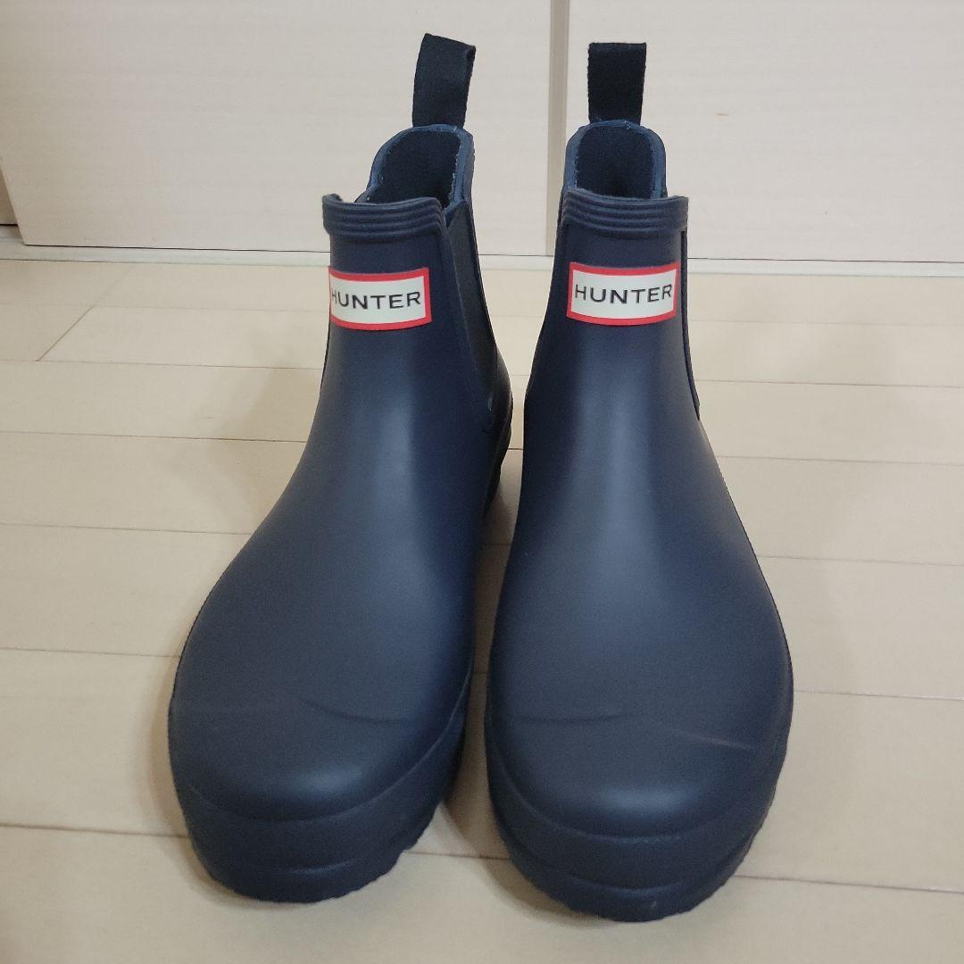☆超美品☆HUNTER ネイビー ショートラバーブーツ　２５cm
