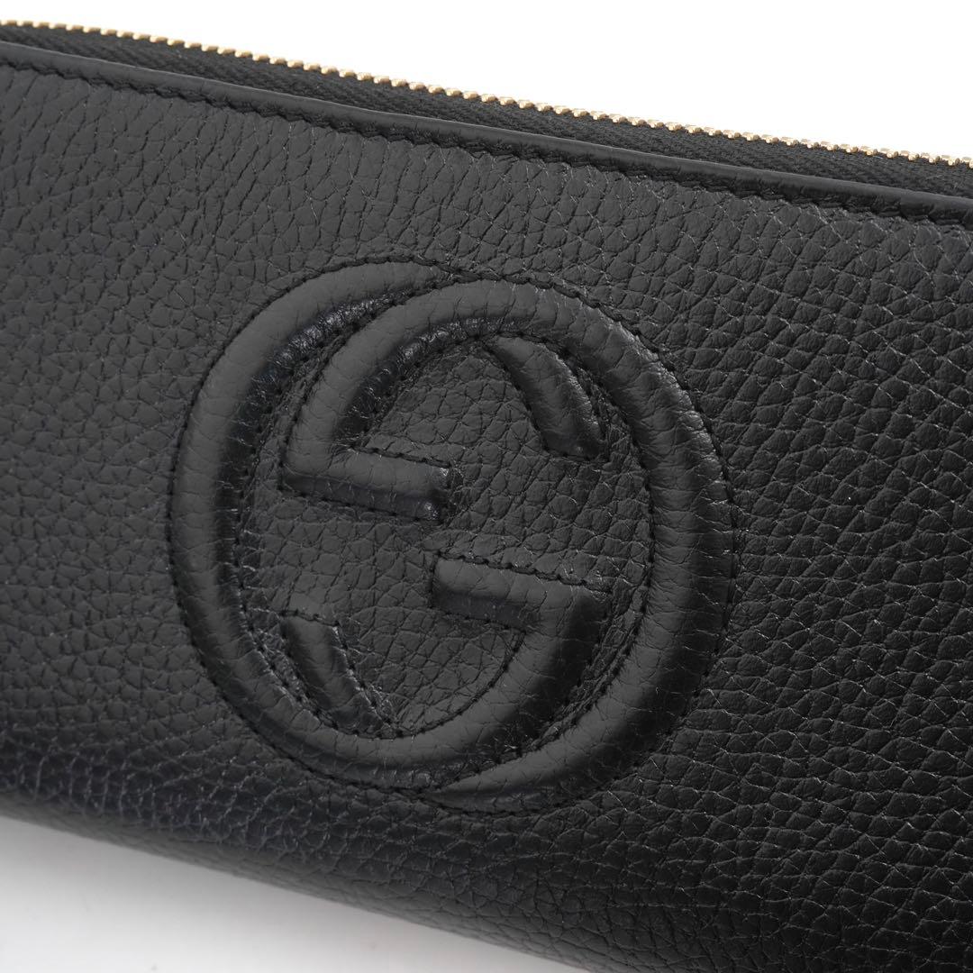 ✨新品未使用・箱付き✨　GUCCI 長財布　ソーホー　インターロッキング　黒色