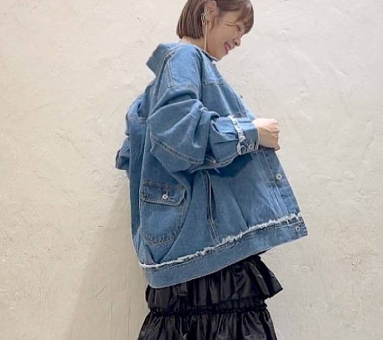 ニコアンド　デニムジャケット　オーバーサイズ　ブルゾン