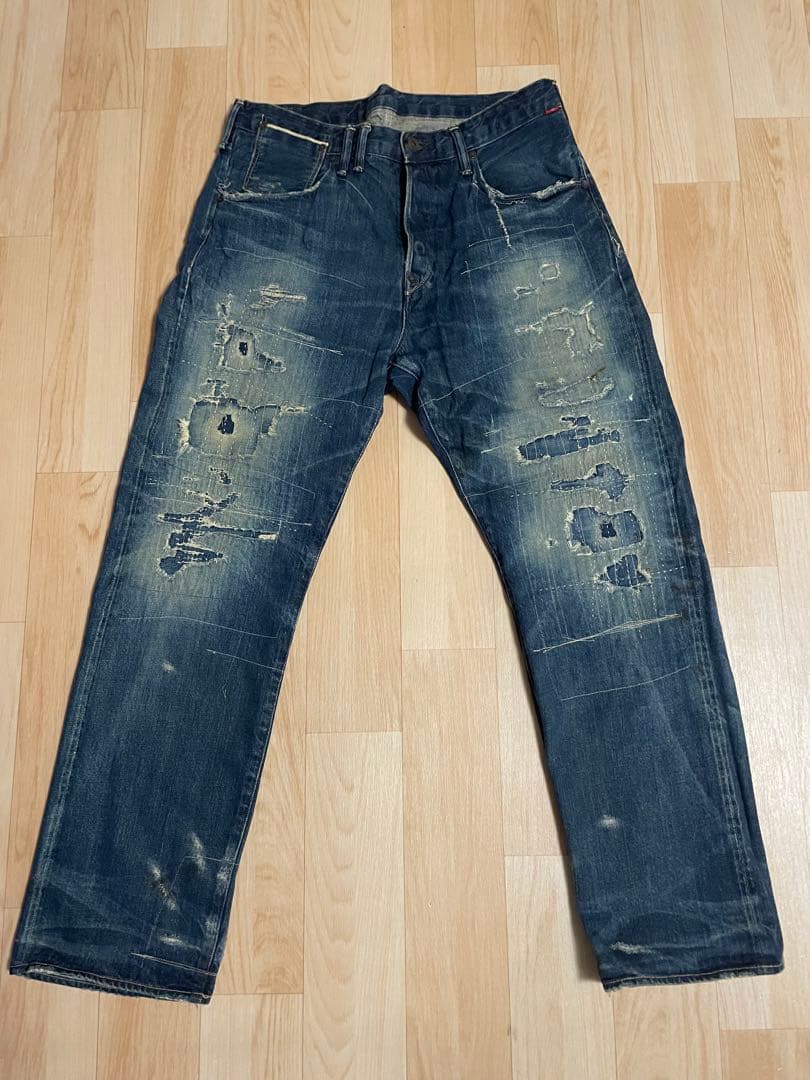 アナクロノーム　ダメージ加工デニム　ANR118 w36