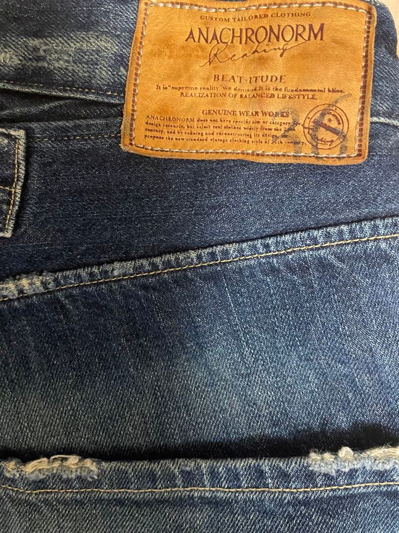 アナクロノーム　ダメージ加工デニム　ANR118 w36