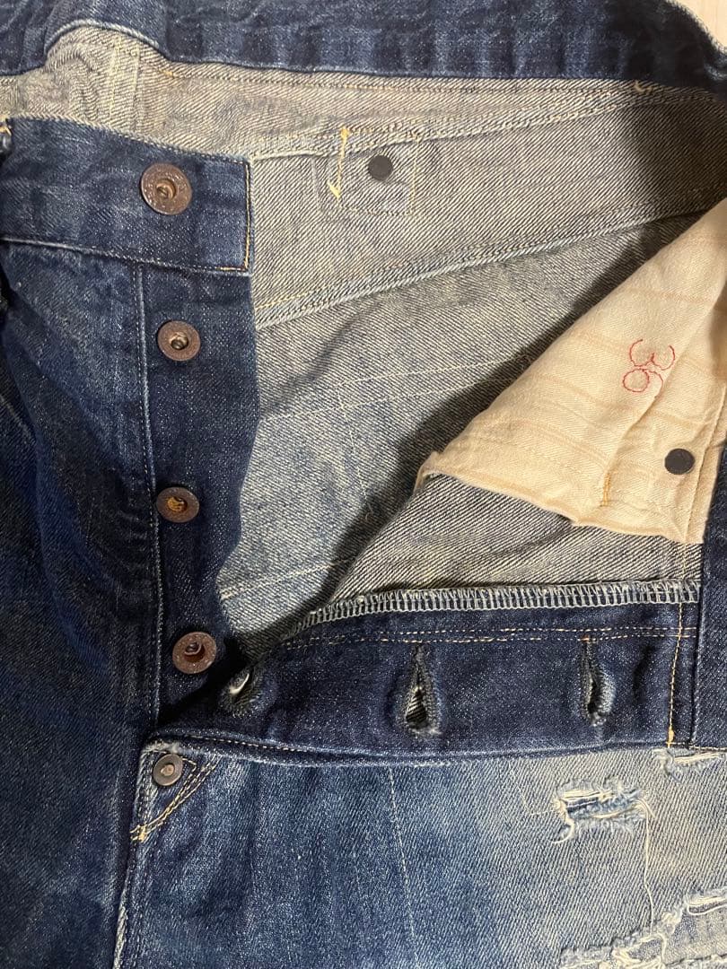 アナクロノーム　ダメージ加工デニム　ANR118 w36