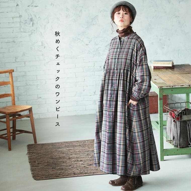 ソウルベリー　チェックのワンピース