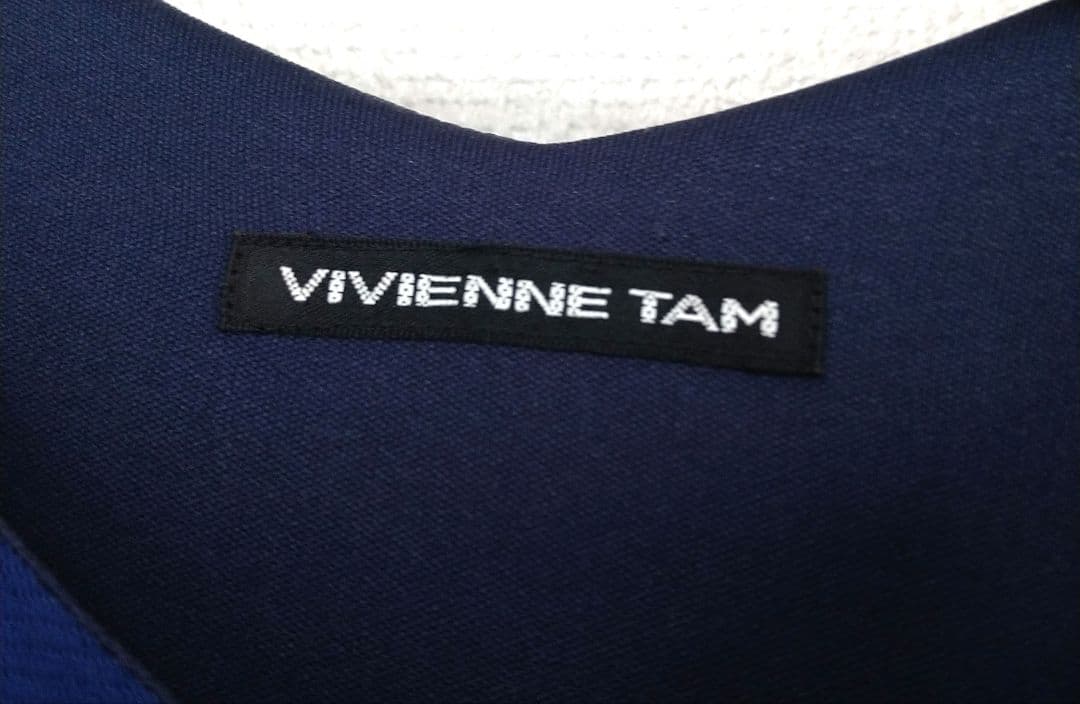 VIVIENNE TAM 刺繍ノースリーブレスドレス(ひざ丈)サイズ0