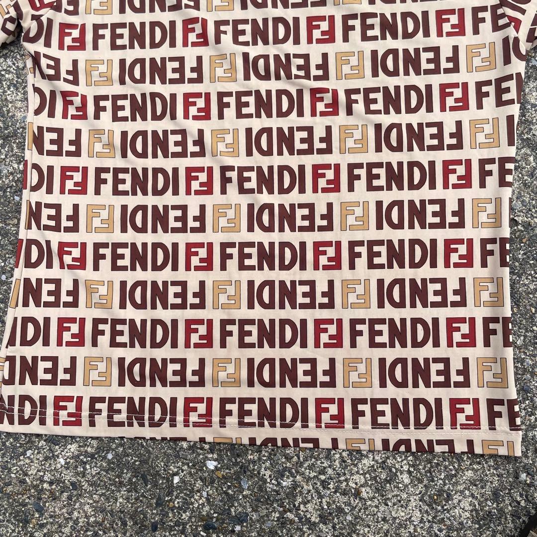 90’s FENDI 総柄　オールドロゴ　Tシャツ