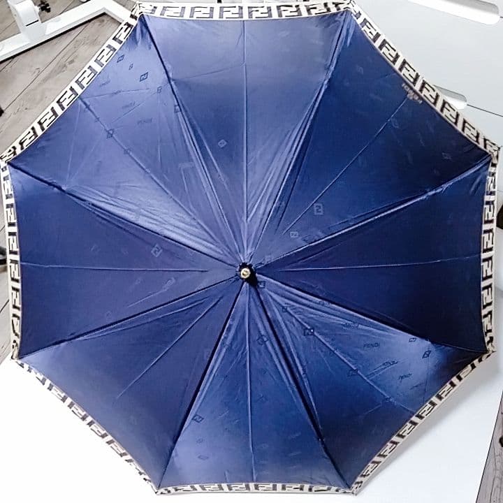 未使用に近い　超美品希少　FENDI　 紫　折りたたみ傘　晴雨兼用傘　傘袋付き