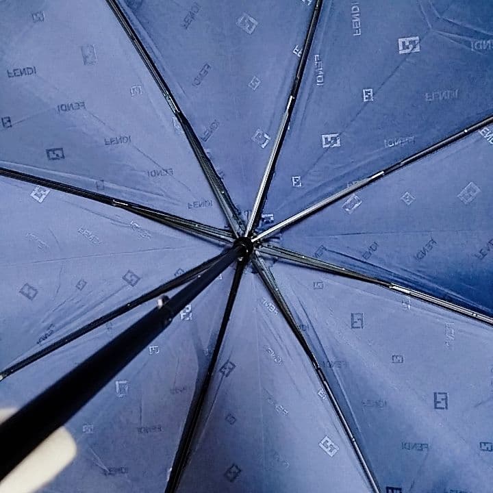 未使用に近い　超美品希少　FENDI　 紫　折りたたみ傘　晴雨兼用傘　傘袋付き
