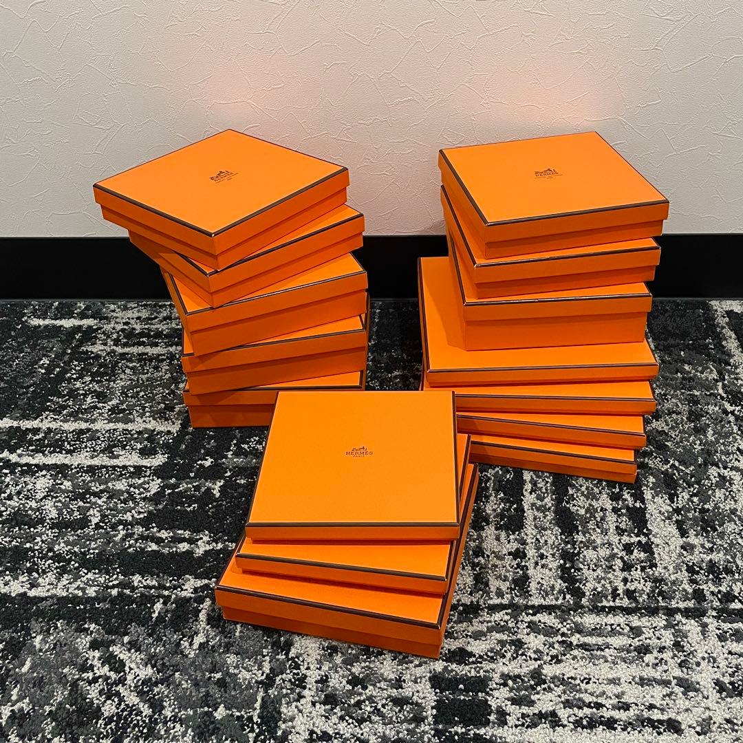HERMES　エルメス　正方形　オレンジ　空箱　17個セット