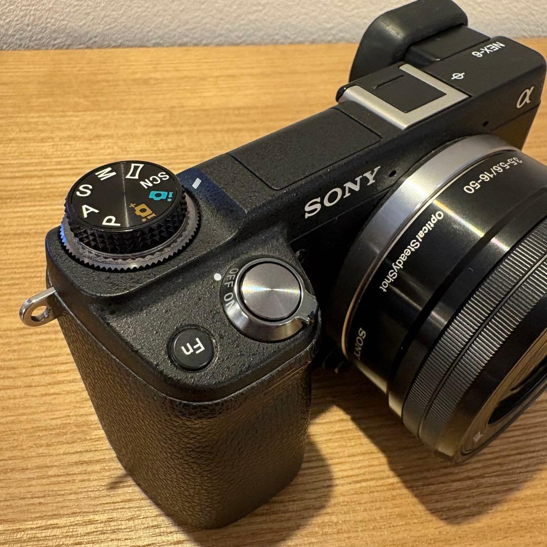 【極美品】ソニーミラーレス SONY NEX-6 ズームレンズキット 充電器