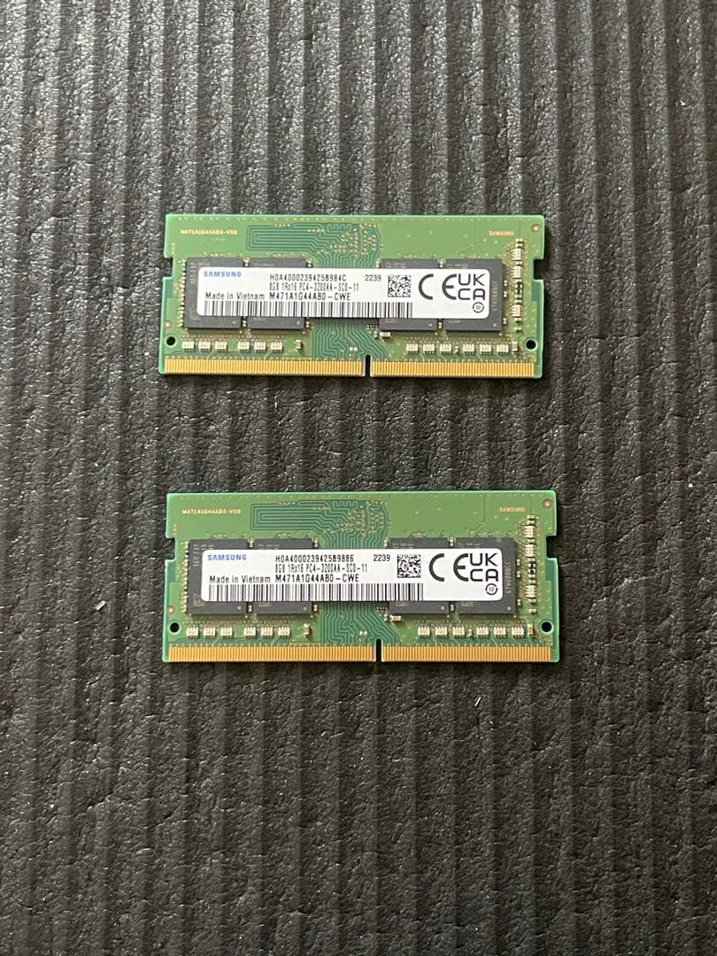 Samsung DDR4 8GB×2枚　16GB メモリ　ノートパソコン
