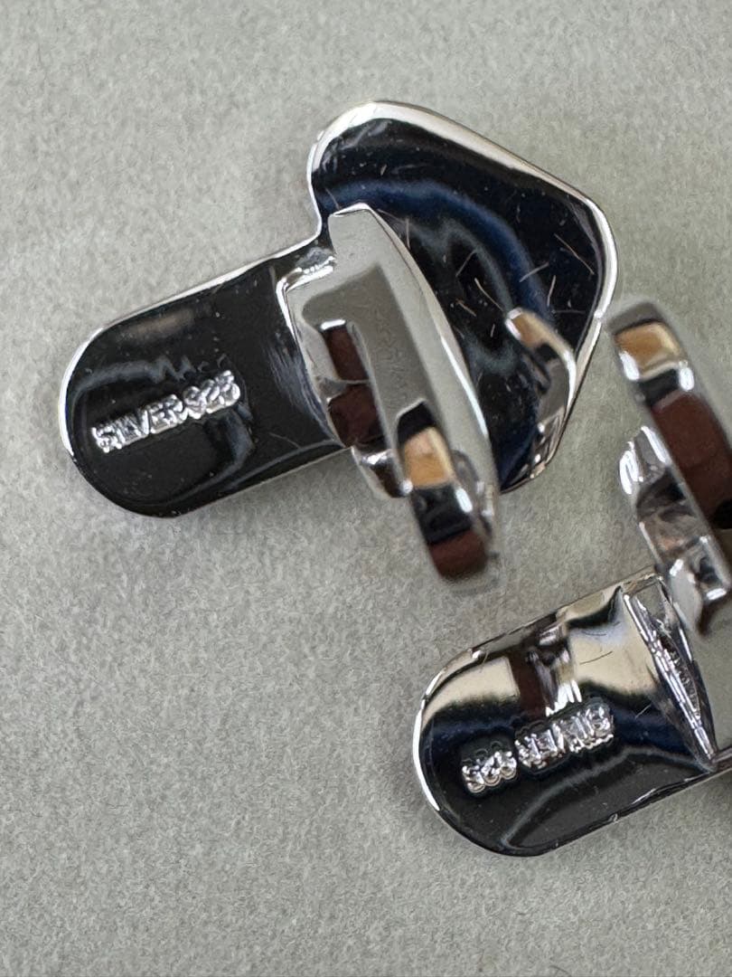 シルバー 金メッキ 925 カフスボタン 12セット