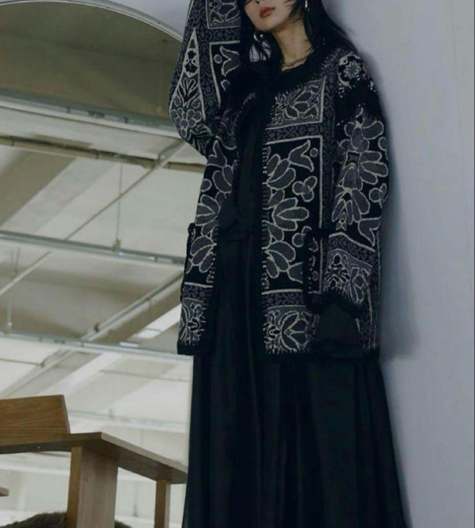 新品Ameri vintage RUG PATTERN KNIT JACKET