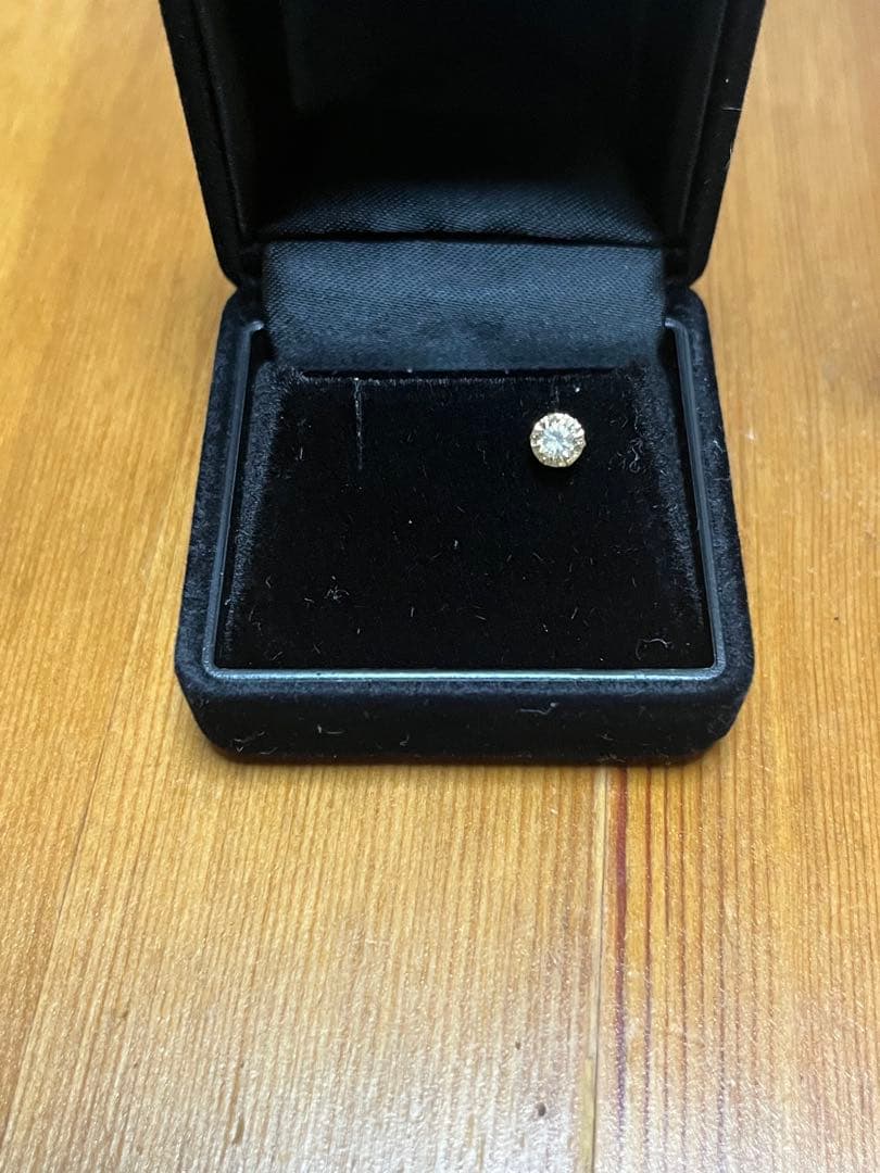 K18 ダイヤ 0.40ct スタッドピアス 保証書付 6本爪 大粒片耳のみ