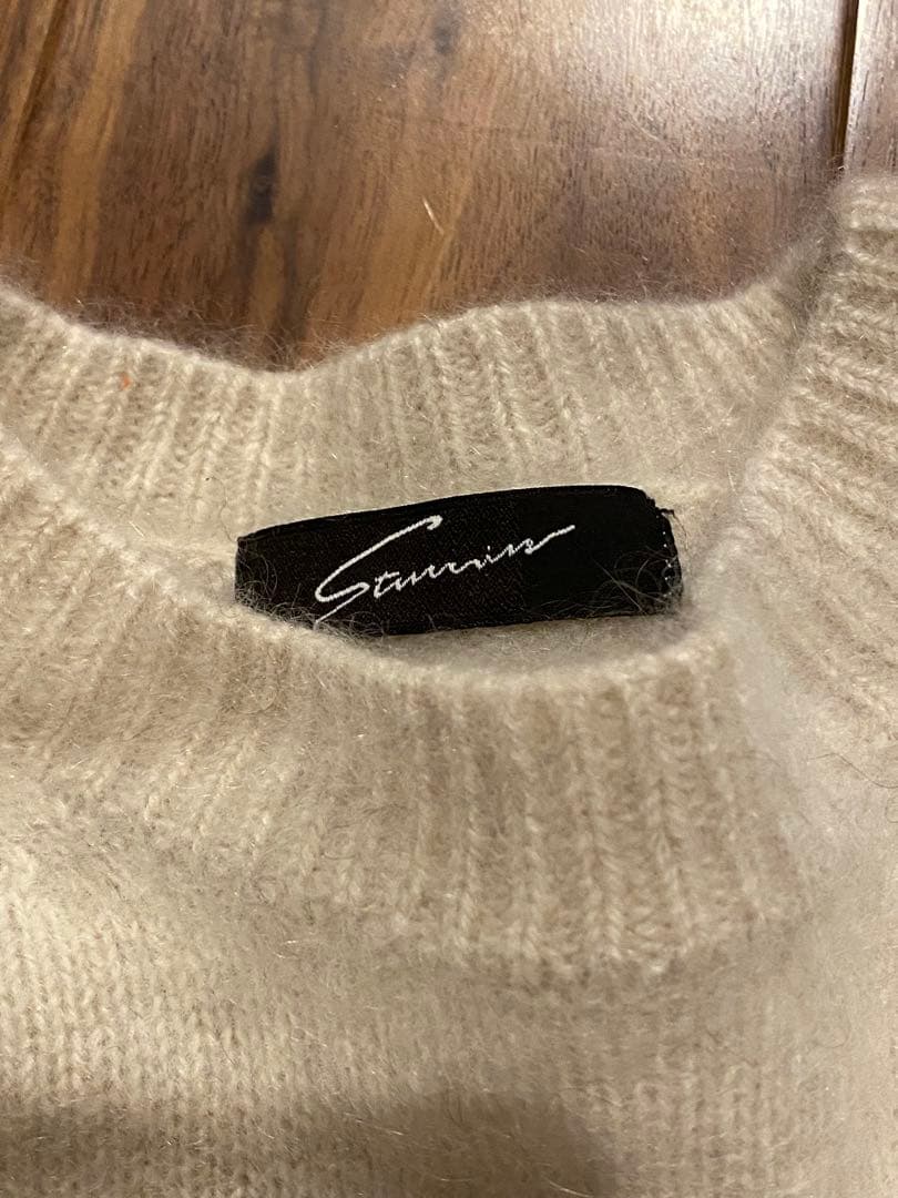 STUNNING LURE ホワイトヤクニットプルオーバー オフホワイト