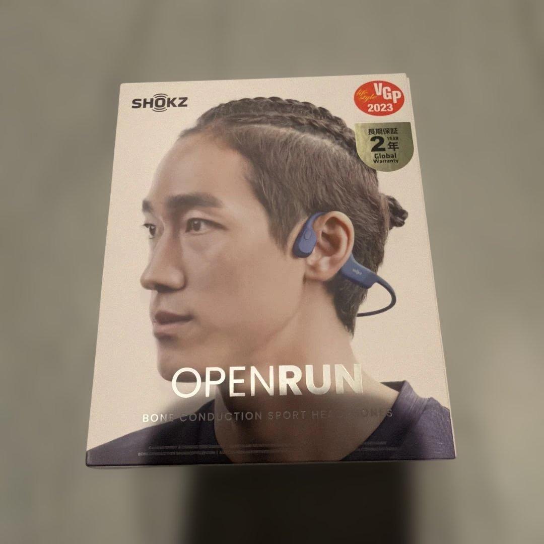 【新品】SHOKZ OPENRUN 骨伝導イヤホン　ブルー