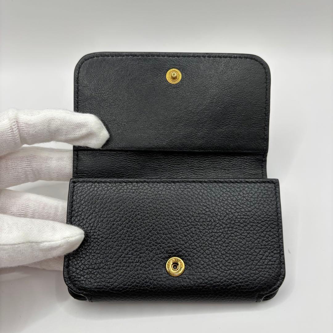 美品　BALENCIAGA キーケース　６連　ブラック　ゴールド　cash