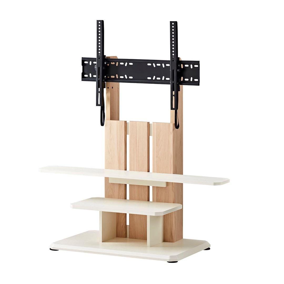 新品未開封 朝日木材加工 WS-C690-NA 壁寄せテレビスタンド