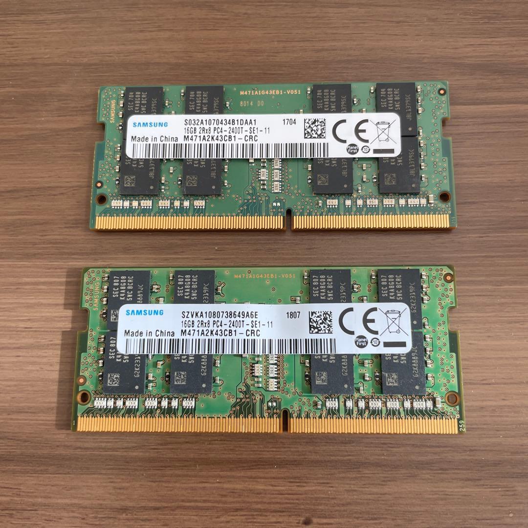 Samsung PC4-2400T 16GB×2=32GB