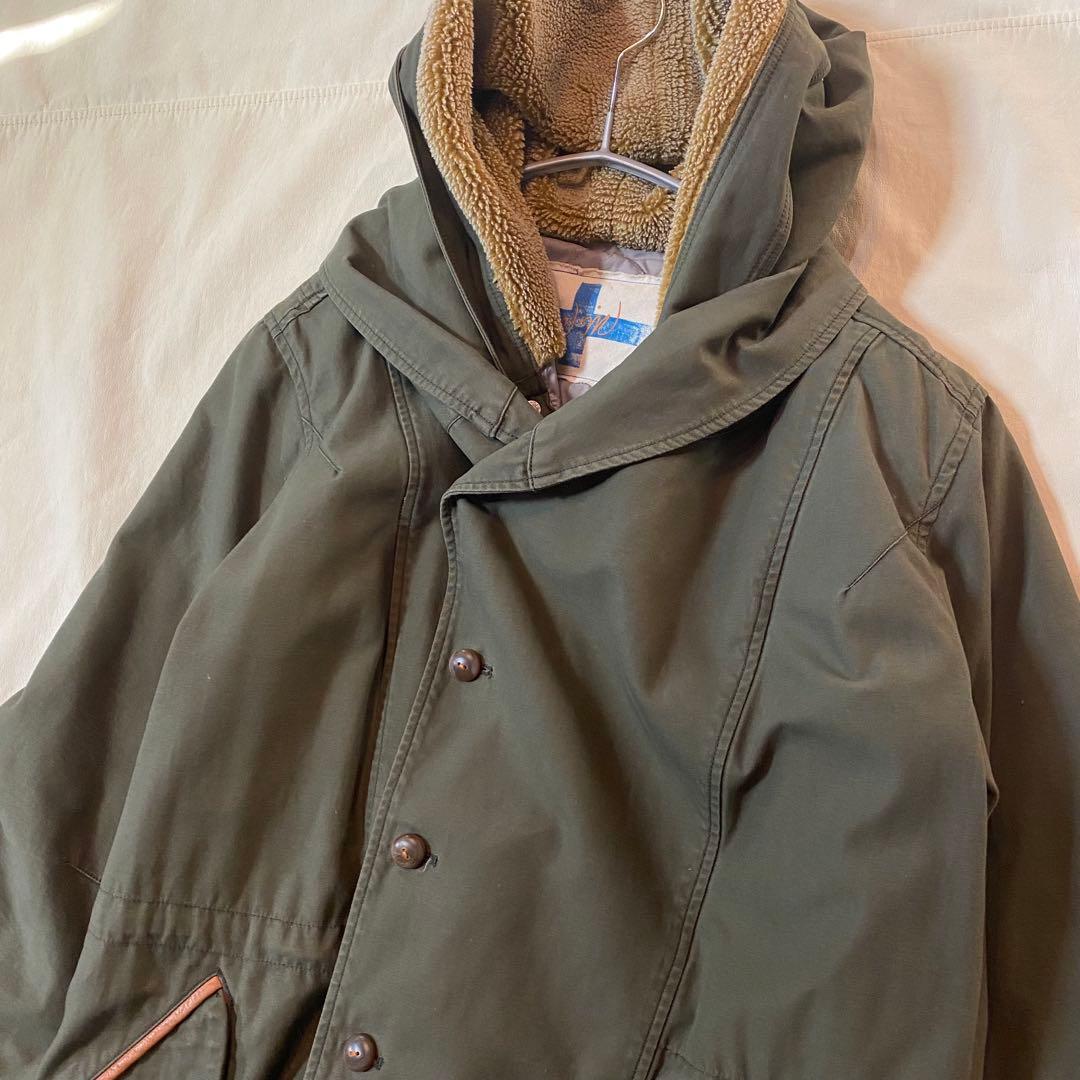 Vm ヴーム ミリタリーモッズコート 中綿ライナー付き カーキ フード 4