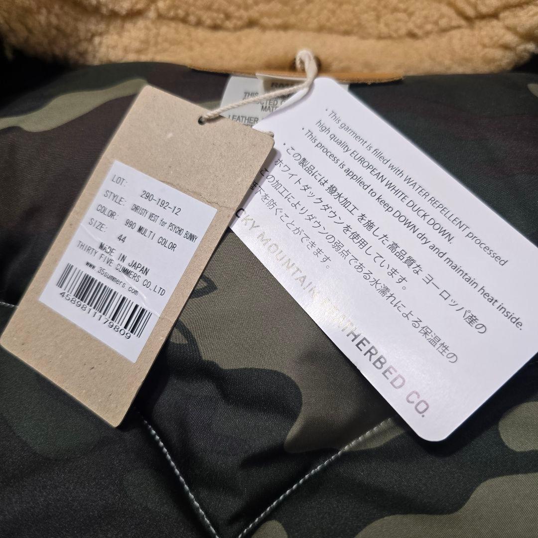 ロッキーマウンテンフェザーベッド サイコバニー ダウンベスト 44 タグ付き