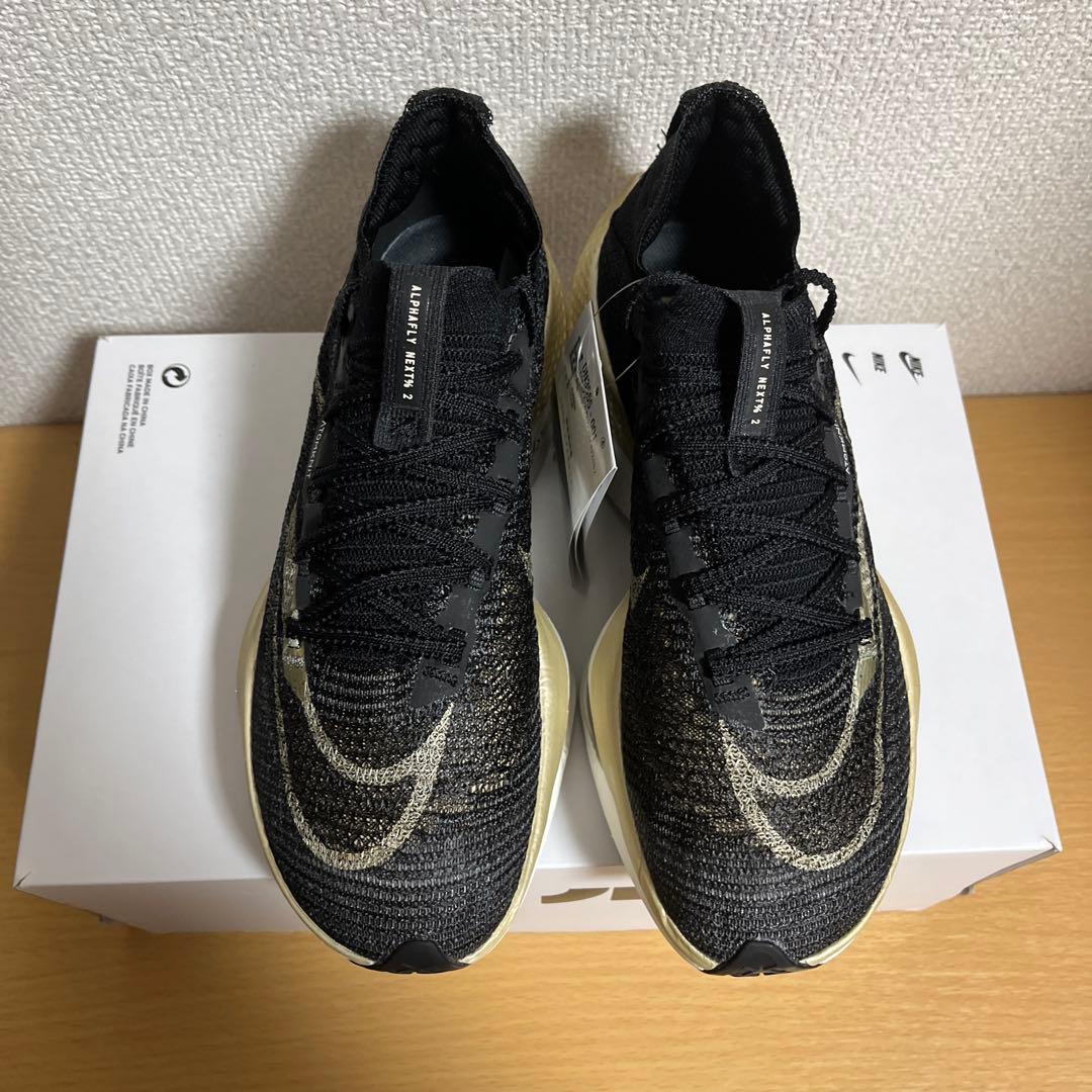新品 WMNS AIR ZOOM ALPHAFLY NEXT% 黒金 23cm