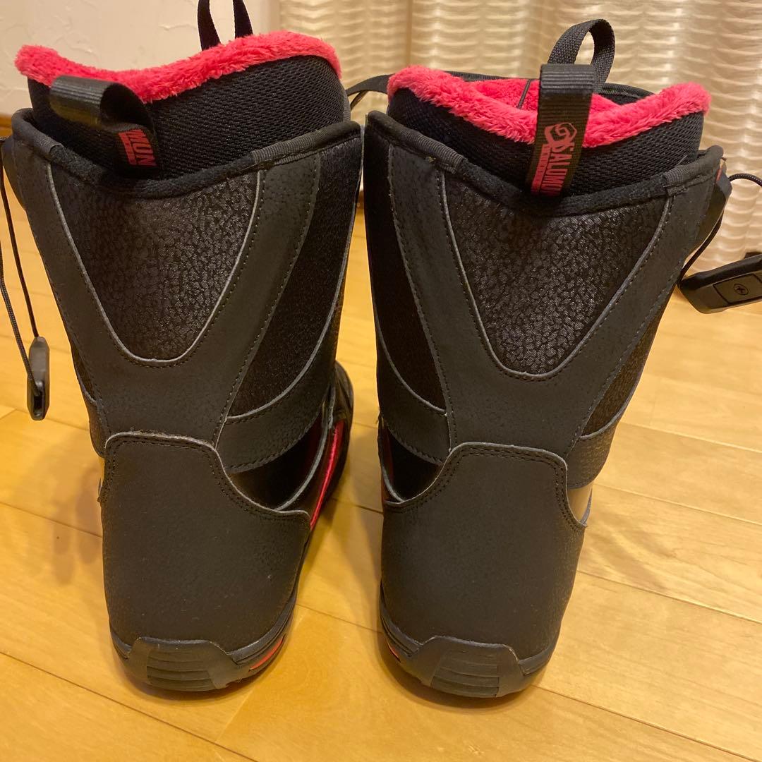 23 SALOMON スノーボードブーツ ブラック/ピンク