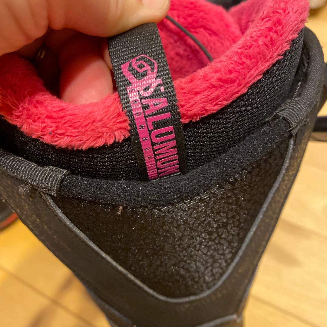 23 SALOMON スノーボードブーツ ブラック/ピンク