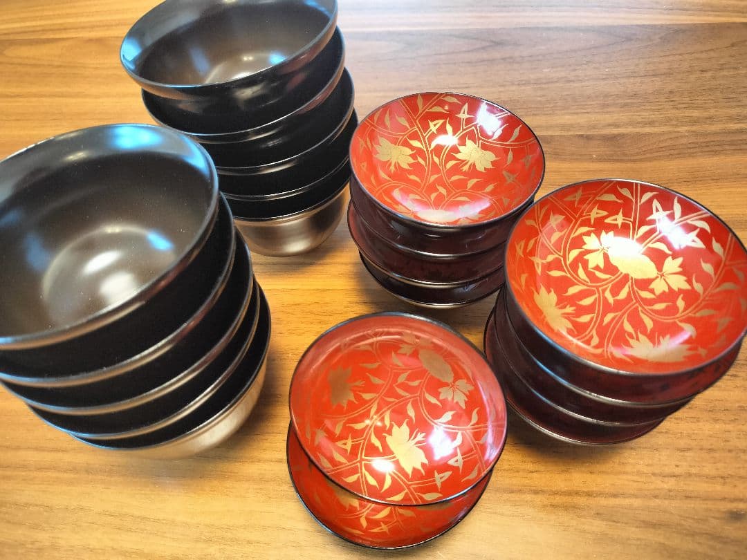骨董・美品　アンティーク　京都蒔絵師　長野横笛　小吸物椀