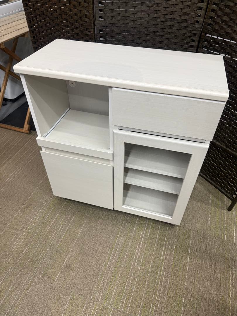 【洗浄消毒作業済】CAINZ レンジ台　食器棚　アペルト　APR-8575SL