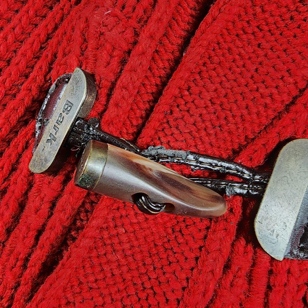 【 希少カラー 】 バーク　ダッフルコート　ニット　ワインレッド　Lサイズ