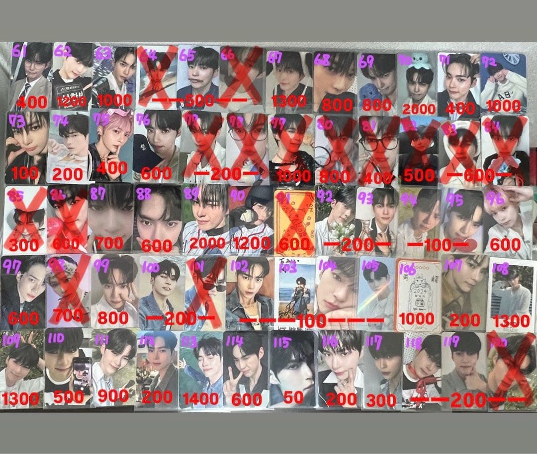 zerobaseone zb1 ゼベワン　ハンビン　トレカ　特典　封入