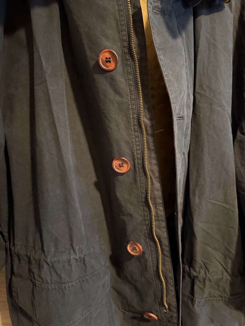 ジョルジオアルマーニ　ハーフジャケットモッズコート　フーデット　ドローコード