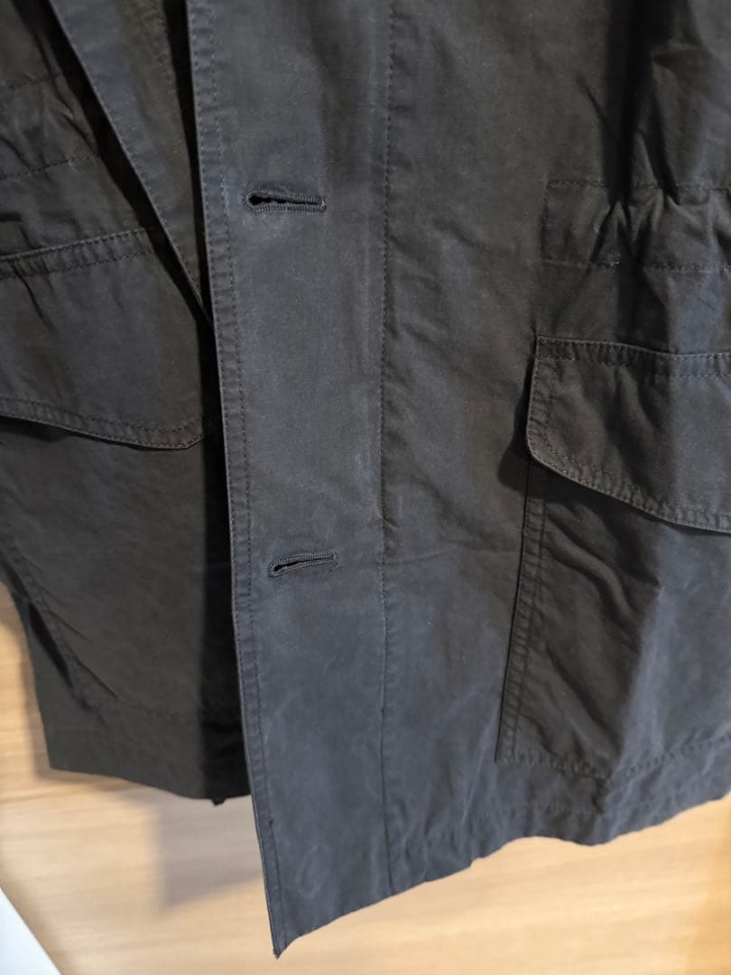 ジョルジオアルマーニ　ハーフジャケットモッズコート　フーデット　ドローコード