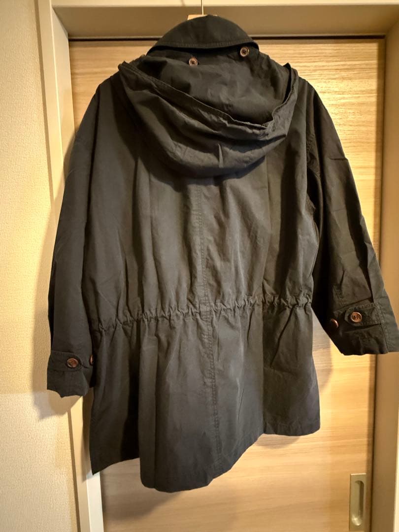 ジョルジオアルマーニ　ハーフジャケットモッズコート　フーデット　ドローコード