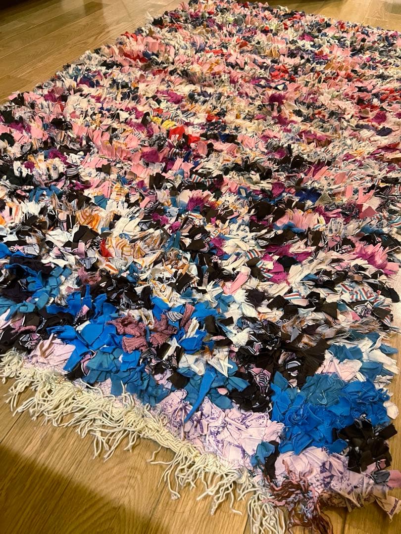 藤*穂様 モロッコラグ　カラフルフリンジラグ・カーペット　大サイズ